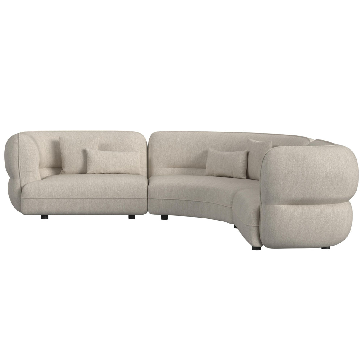 Four Seasons Sectional Set With 6 Pillows in Camel by Elements International, view 6