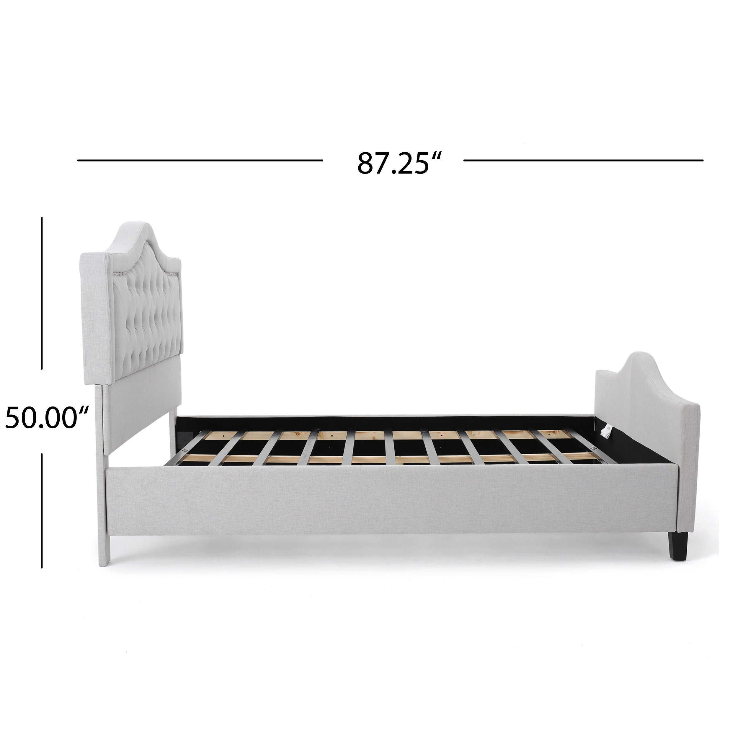VIRGIL FULLY UPHOLSTERED QUEEN SIZED BED - Atlantic Fine Furniture Melbourne FL