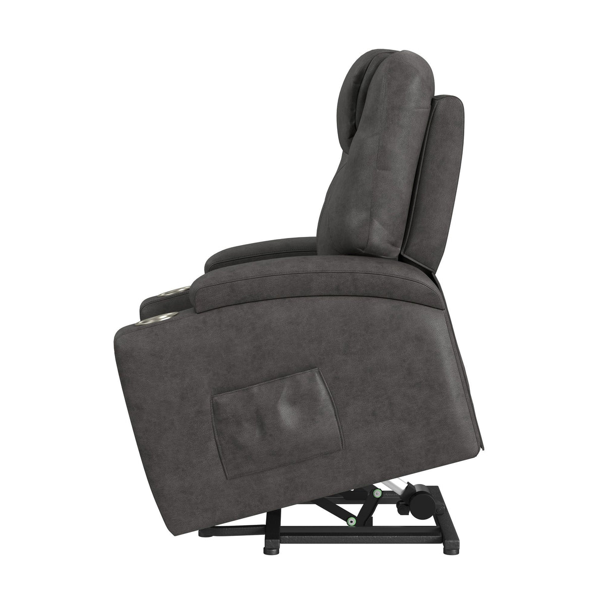 Kenmore P1 Lift Chair With Heat Massage in Simba Dark Gray by Elements International, view 6