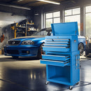 8 Drawer Rolling Tool Chest With 2 In 1 Detachable Top Box, Lockable Wheels