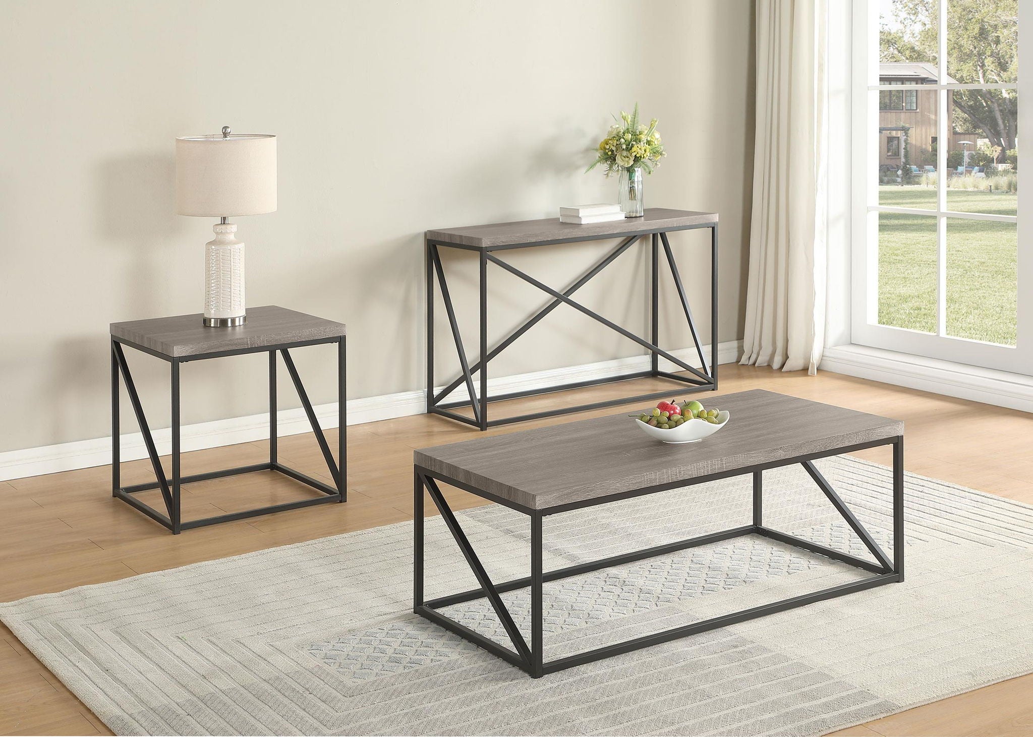 Birdie Rectangular Entryway Console Table Sonoma Grey - Atlantic Fine Furniture Melbourne FL