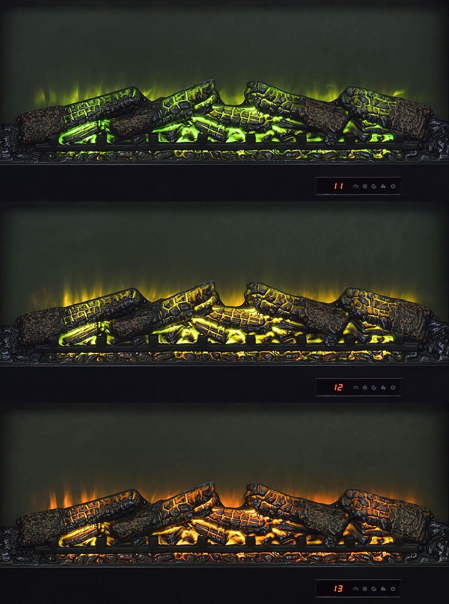 Enfield 71-inch TV Stand Fireplace Media Console Dark Pine