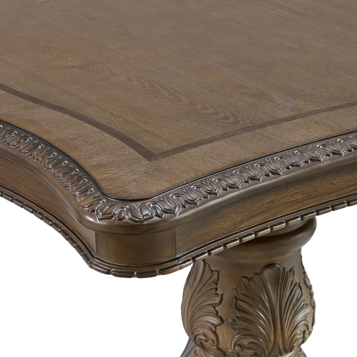 Madison Park Rectangular Dining Table With 2 Leaves in Walnut by Elements International, view 6