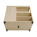 Kitchen Island Cart, Rolling Serving Utility Trolley Cart Modern Kitchen Island With Storage Drawer Wine Rack Lockable Casters, Kitchen Cart For Kitchen, Dining Room, Bar Living Room - Natural