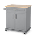 Negley - Contemporary Kitchen Cart With Wheels - Gray