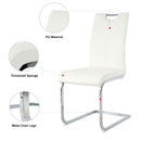 Modern Dining Chairs With Padded Seat And Metal Legs
