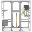 Outdoor Cat House, Diy Cat Enclosure Catio With Double Enter Doors