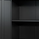 2 Door Tool Cabinets For Garage, Lockable Garage Storage Cabinet, Locking Storage Cabinet With Wheels, Rolling Tool Chest - Black