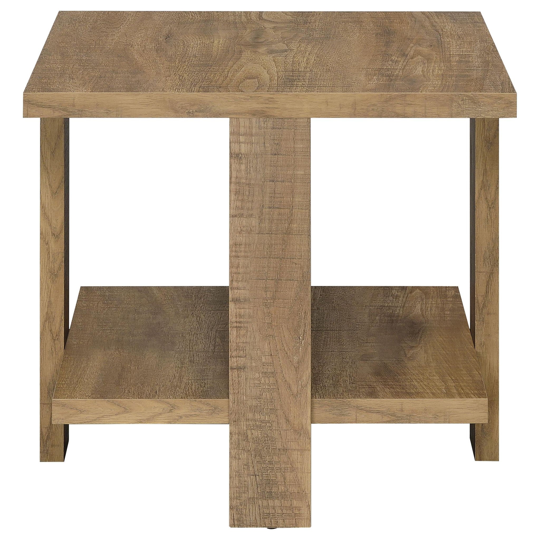 Dawn Square Engineered Wood End Table Mango Brown