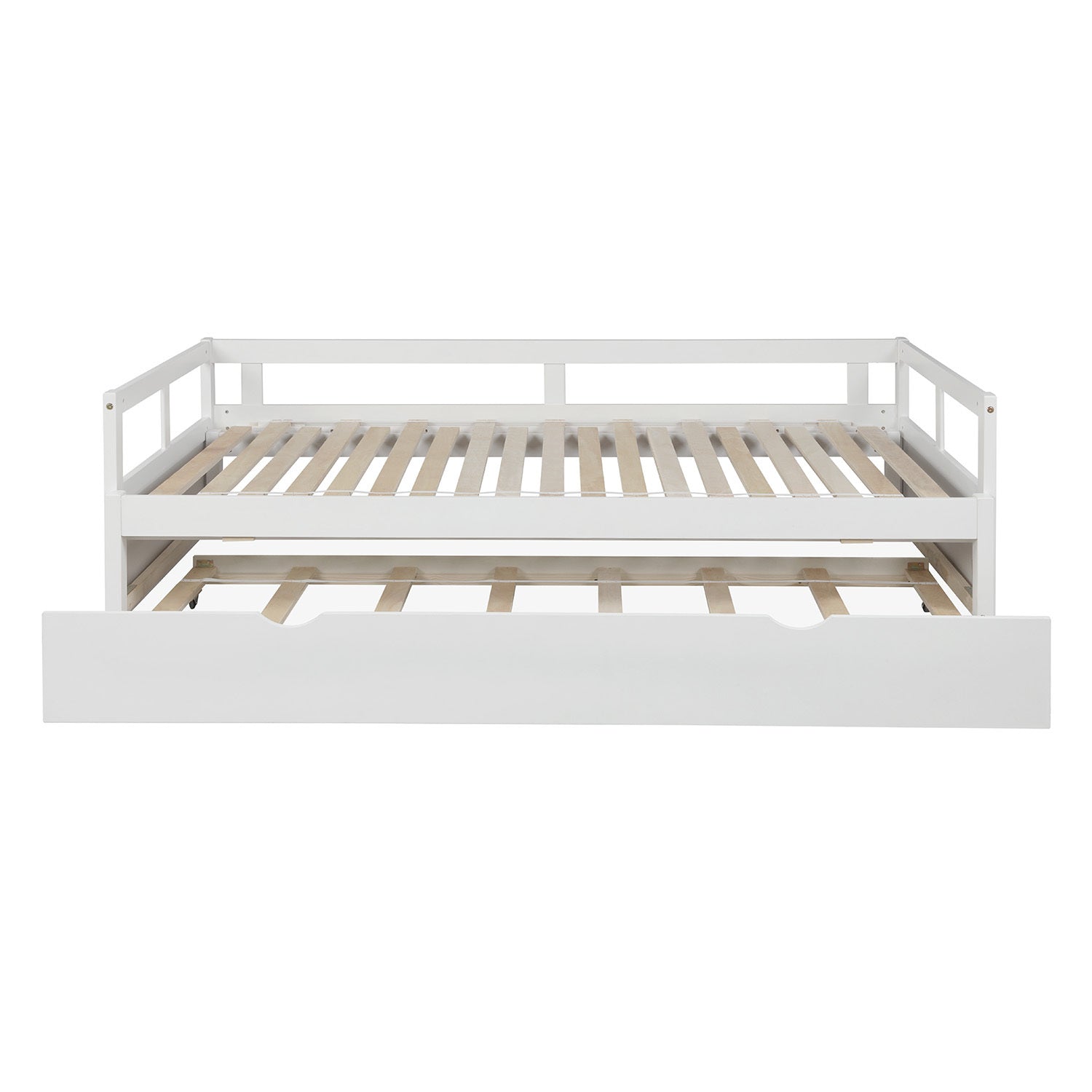 Extending Daybed with Trundle, Wooden Daybed with Trundle, White