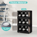 Folding Storage Cabinet With Magnetic Doors And Wheels