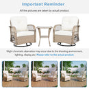 3 Piece Outdoor Chair & Table Set Chat Set, 2 Person Rattan Seating Group