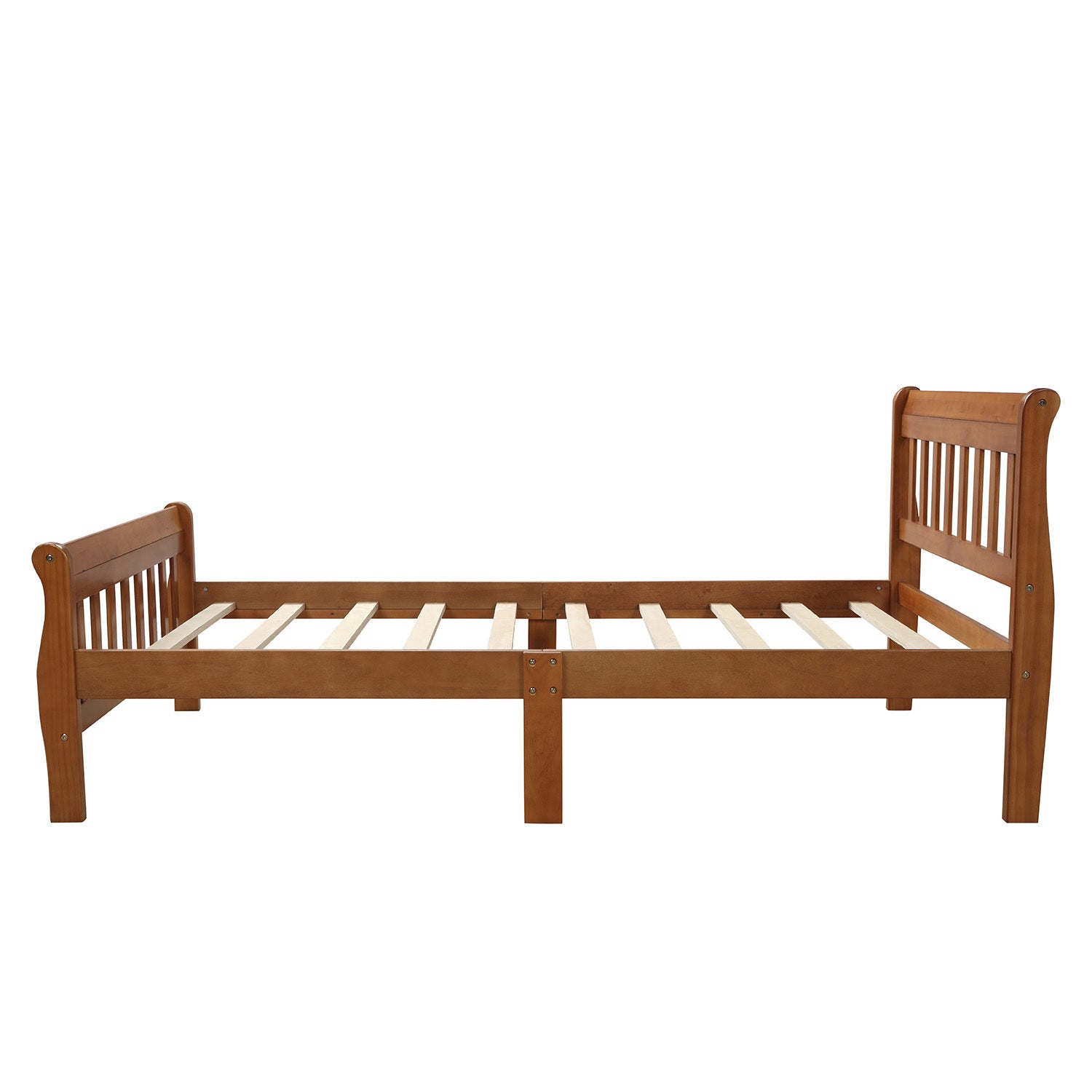 Wood Platform Bed Twin Bed Frame Panel Bed Mattress Foundation Sleigh Bed with Headboard/Footboard/Wood Slat Support - Atlantic Fine Furniture Melbourne FL