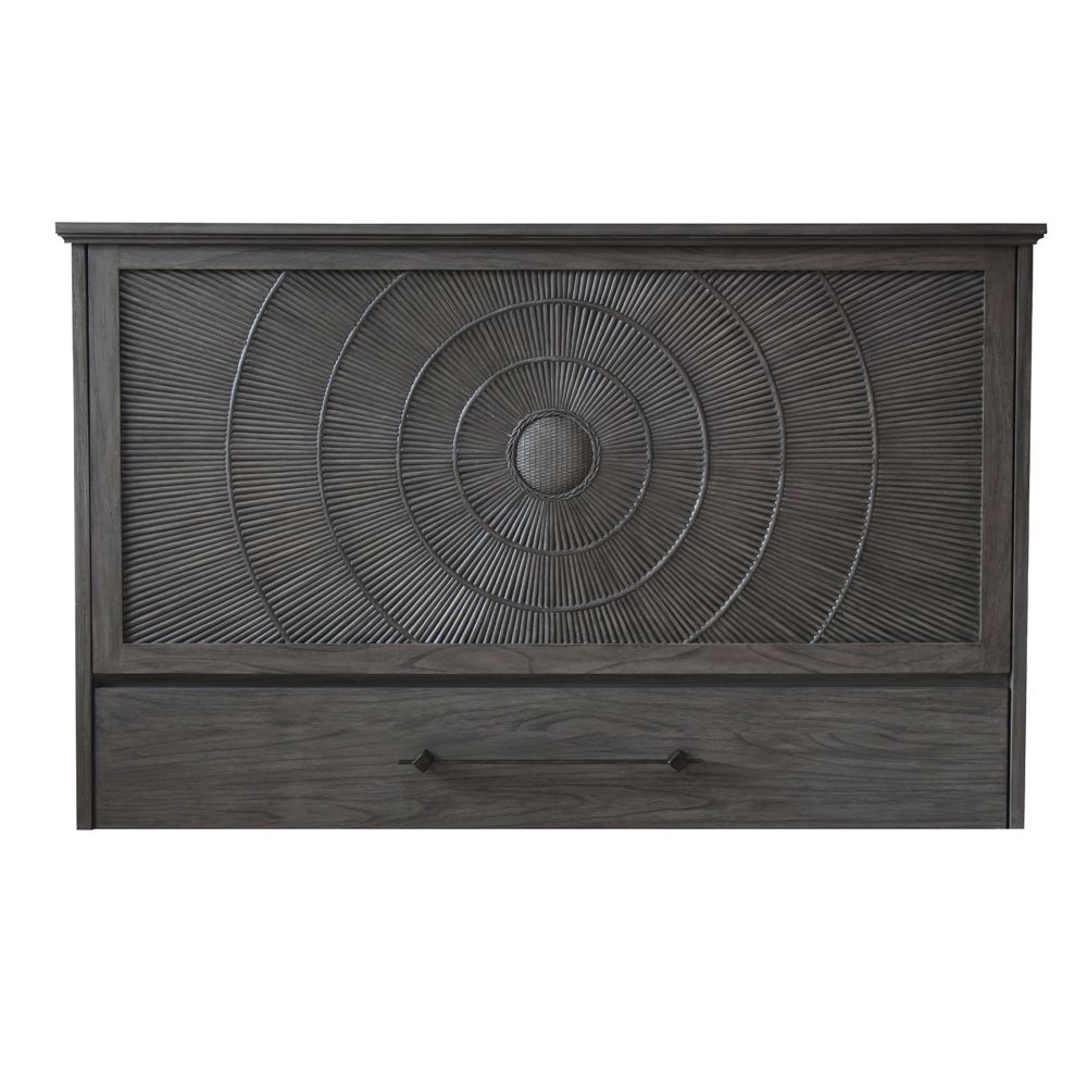 murphy cabinet bed closed dark grey finish