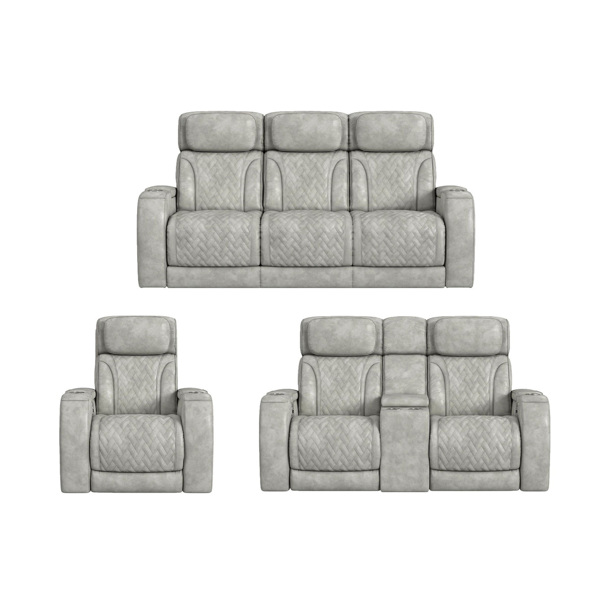 Prime Time Sofa Set in Black by Elements International, view 4