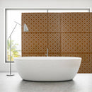 Freestanding Decorative Privacy Screen For Deck Balcony Patio, Metal Privacy - Brown