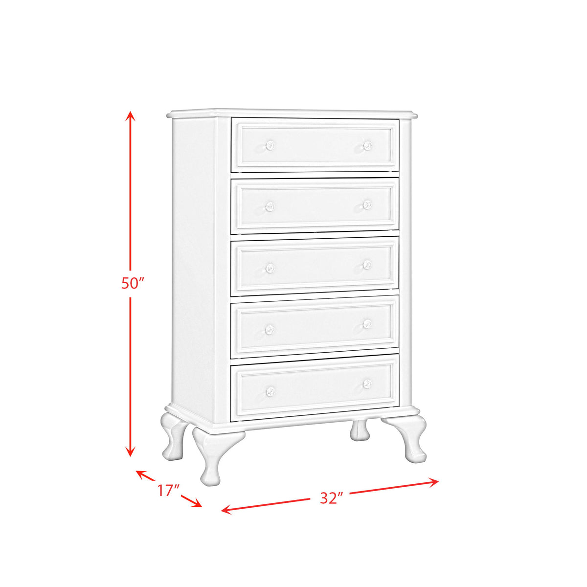 Jesse Panel With Trundle Bedroom Set in White by Elements International, view 9