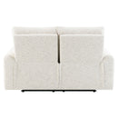 Lalisa - Power Motion Loveseat With USB Port - Cream Chenille