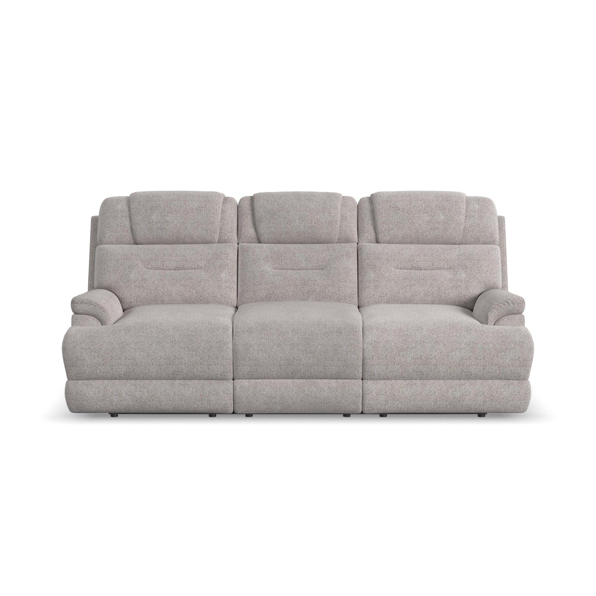 Zecliner Zofa - Power Sleep Sofa With Power Headrests & Lumbar - Dove
