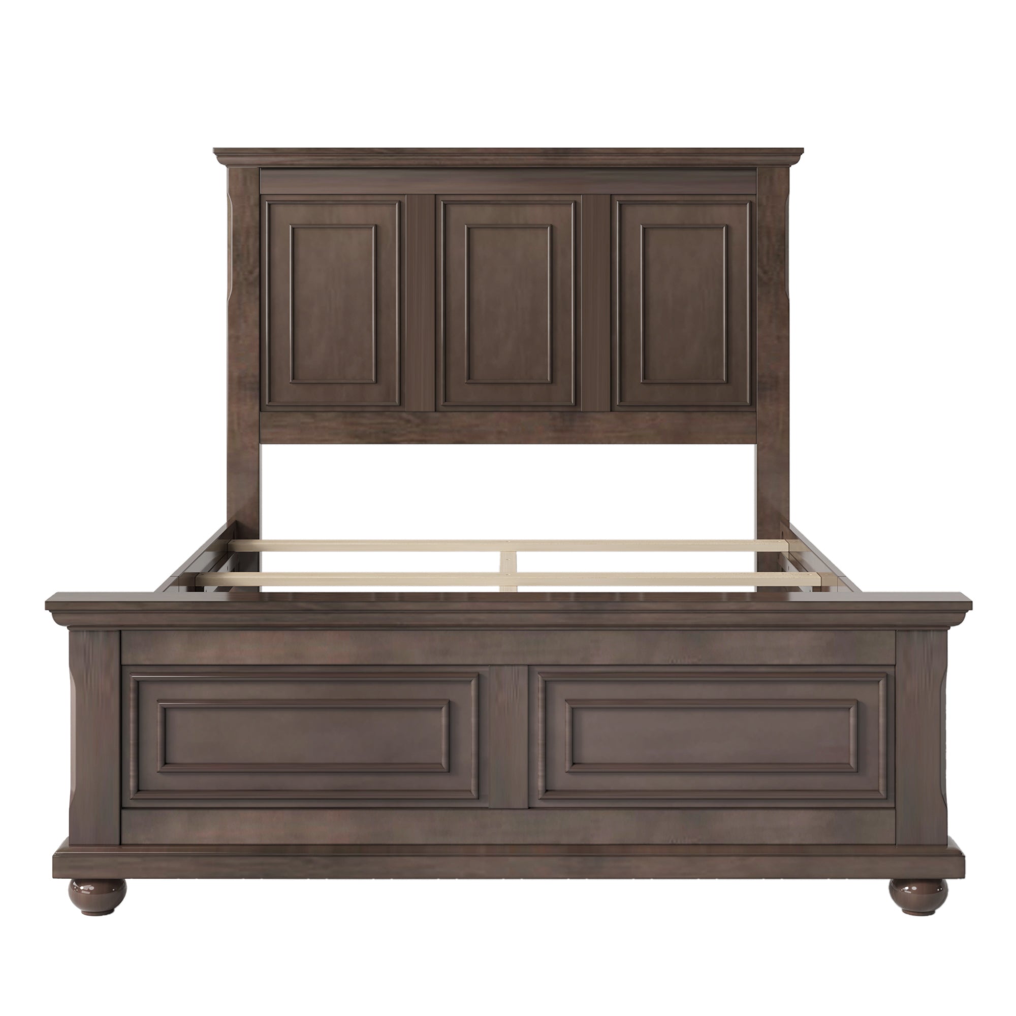 Traditional Town and Country Style Pinewood Vintage Full Bed, Rich Brown - Atlantic Fine Furniture Melbourne FL