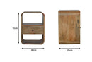 London - Nightstand - Beige Brown