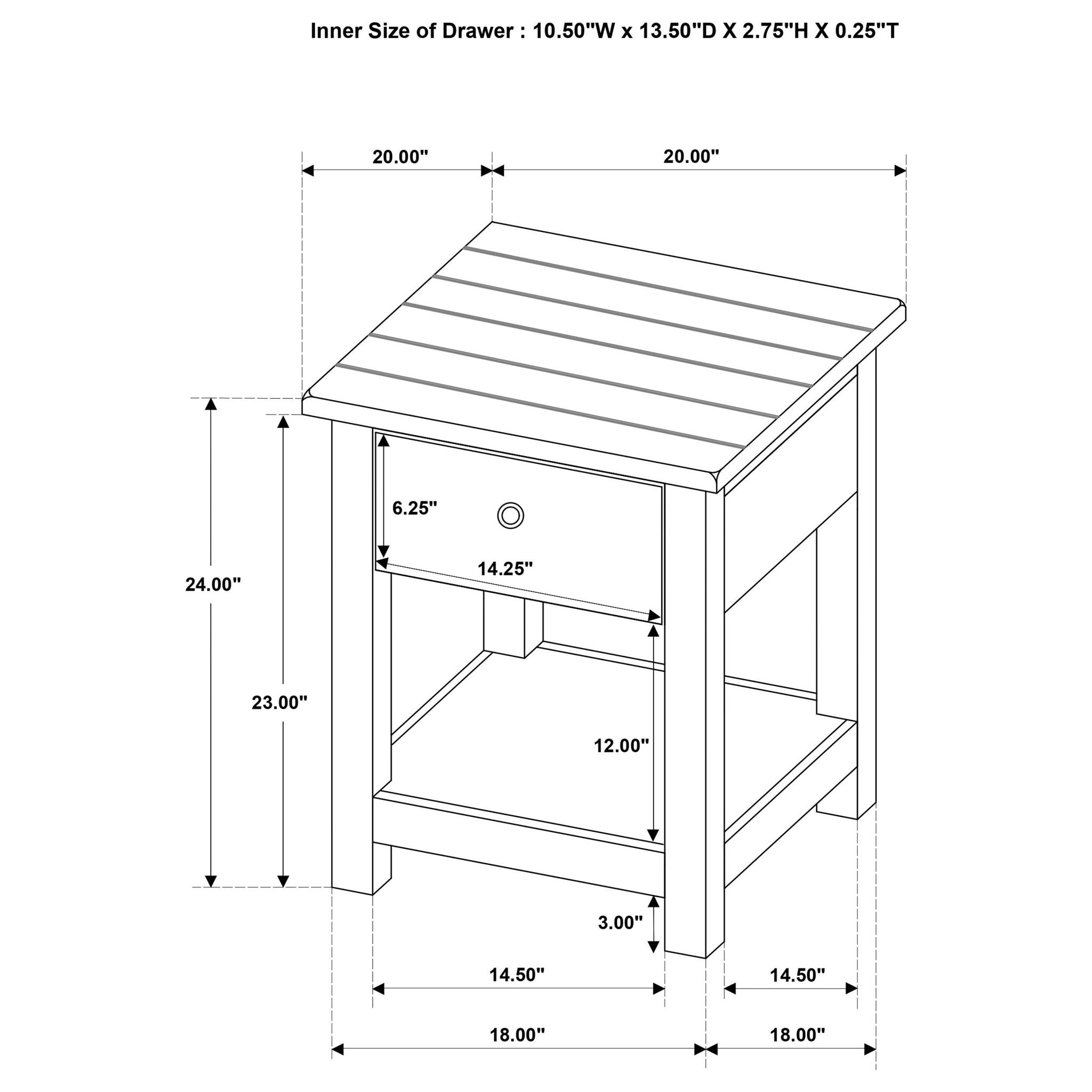 Payne 3-piece Coffee and 1-drawer End Table Set White - Atlantic Fine Furniture Melbourne FL