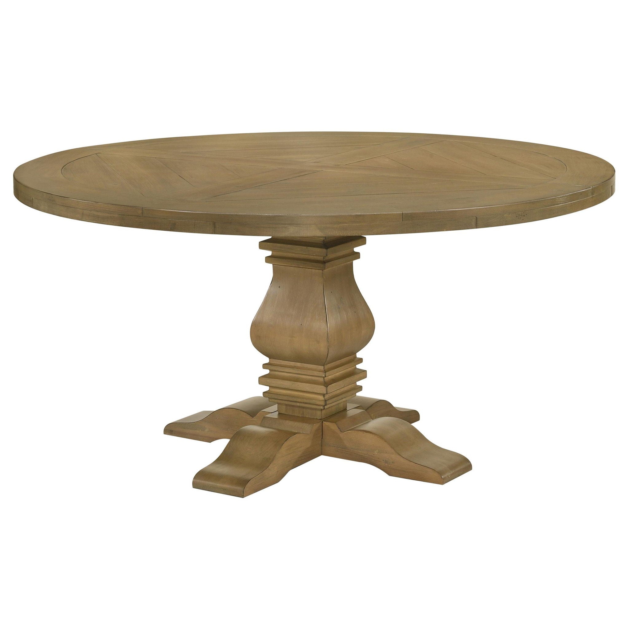Florence Round 60-inch Wood Dining Table Rustic Honey - Atlantic Fine Furniture Melbourne FL
