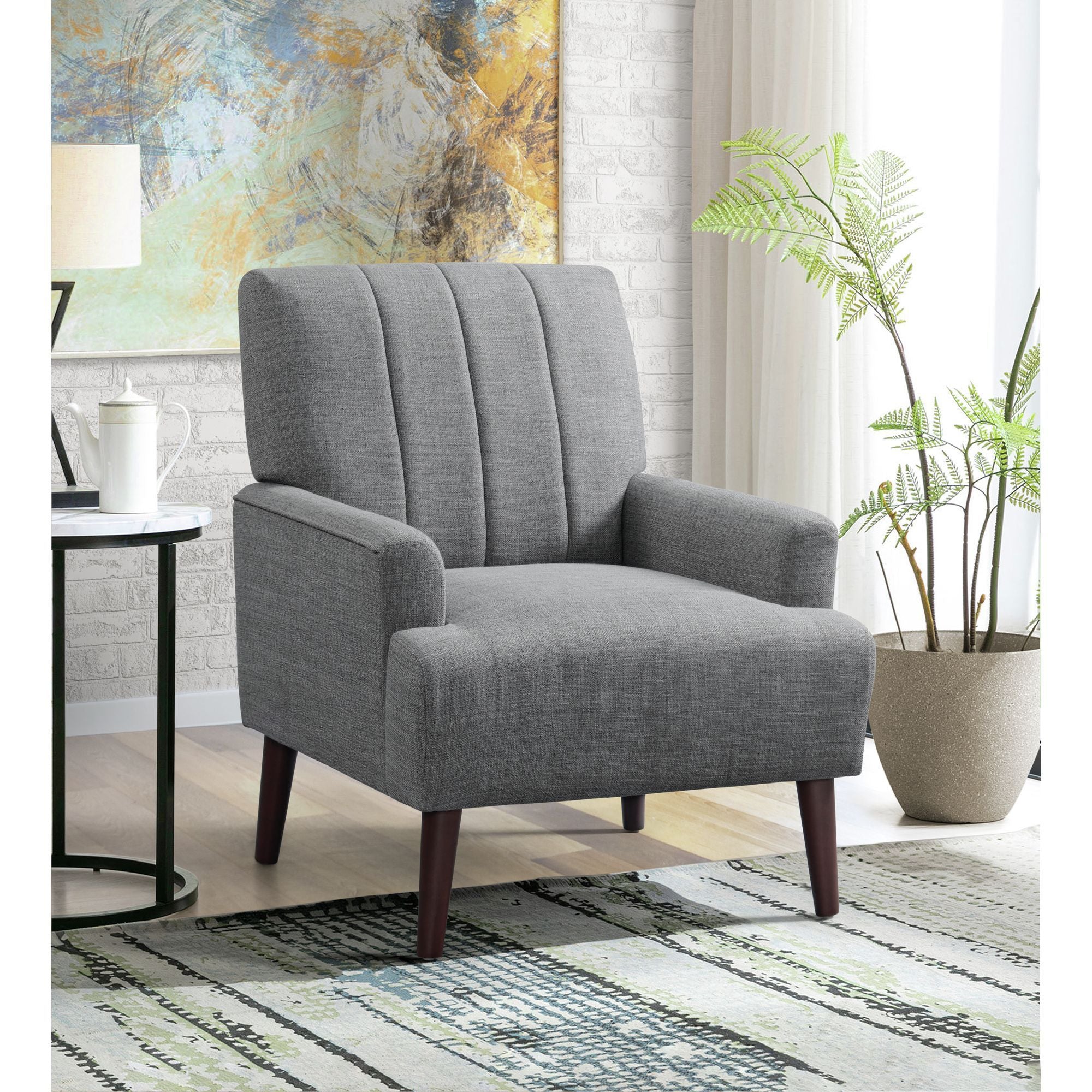 Kiwi Chair With Channel Back in Blue by Elements International, view 12