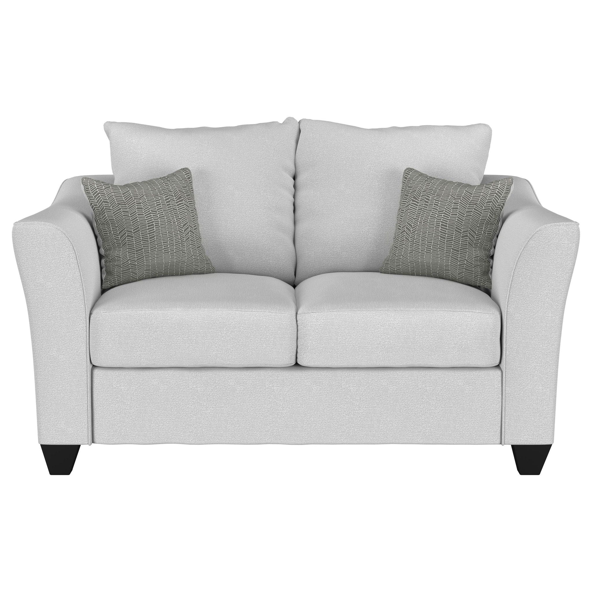 Salizar Upholstered Flared Arm Loveseat Sand