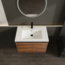 Bathroom Vanity Set With Resin Countertop Sink And 2 Doors, Engineered Wood