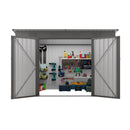 Outdoor Storage Shed 4 X 9 Ft With Sloping Roof And Vents For Garden And Patio - Gray