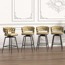 Bar Stool 360 Swivel With Back Footrest