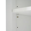 Freestanding Tall Bathroom Cabinet With Adjustable Shelves, Drawers, Soft Close Glass Doors