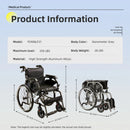 Premium Lightweight Foldable Transport Wheelchair For Adults