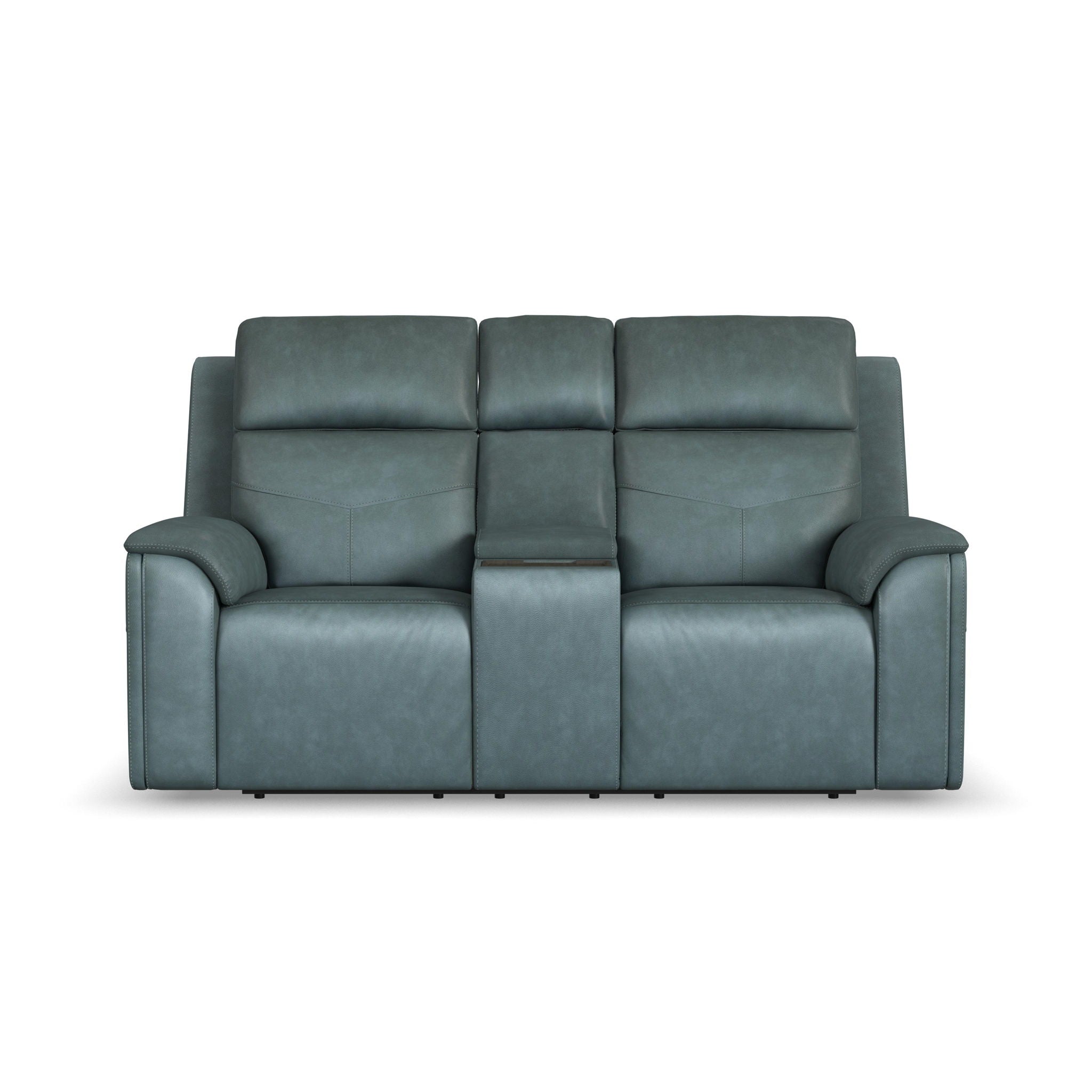 Vernon - Power Reclining Loveseat With Console, Power Headrests, Lumbar, Heat & Massage