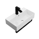 Wall Mounted Rectangular Bathroom Sink With Towel Bar