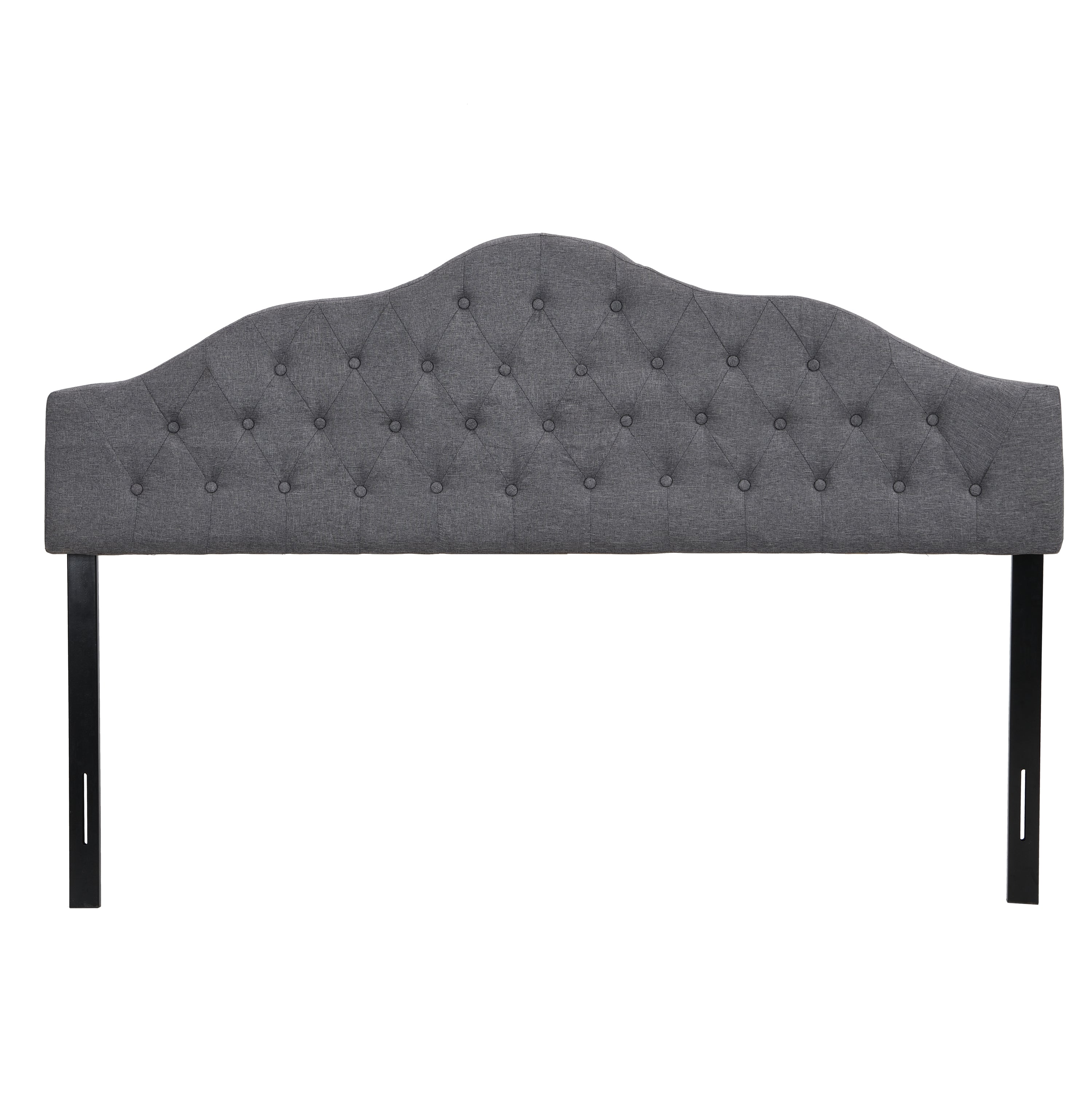 Upholstered Headboard, Adjustable Headboards for King Size Bed, Modern Breathable Fabric with buttons, Adjustable Height from 55.9" to 63.78", Grey Linen - Atlantic Fine Furniture Melbourne FL
