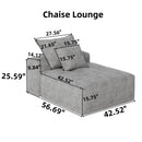 Modern Oversized Modular Sectional Sofa, Sparkling Chenille Fabric Soft Cushion Sofa With 2 Pillows