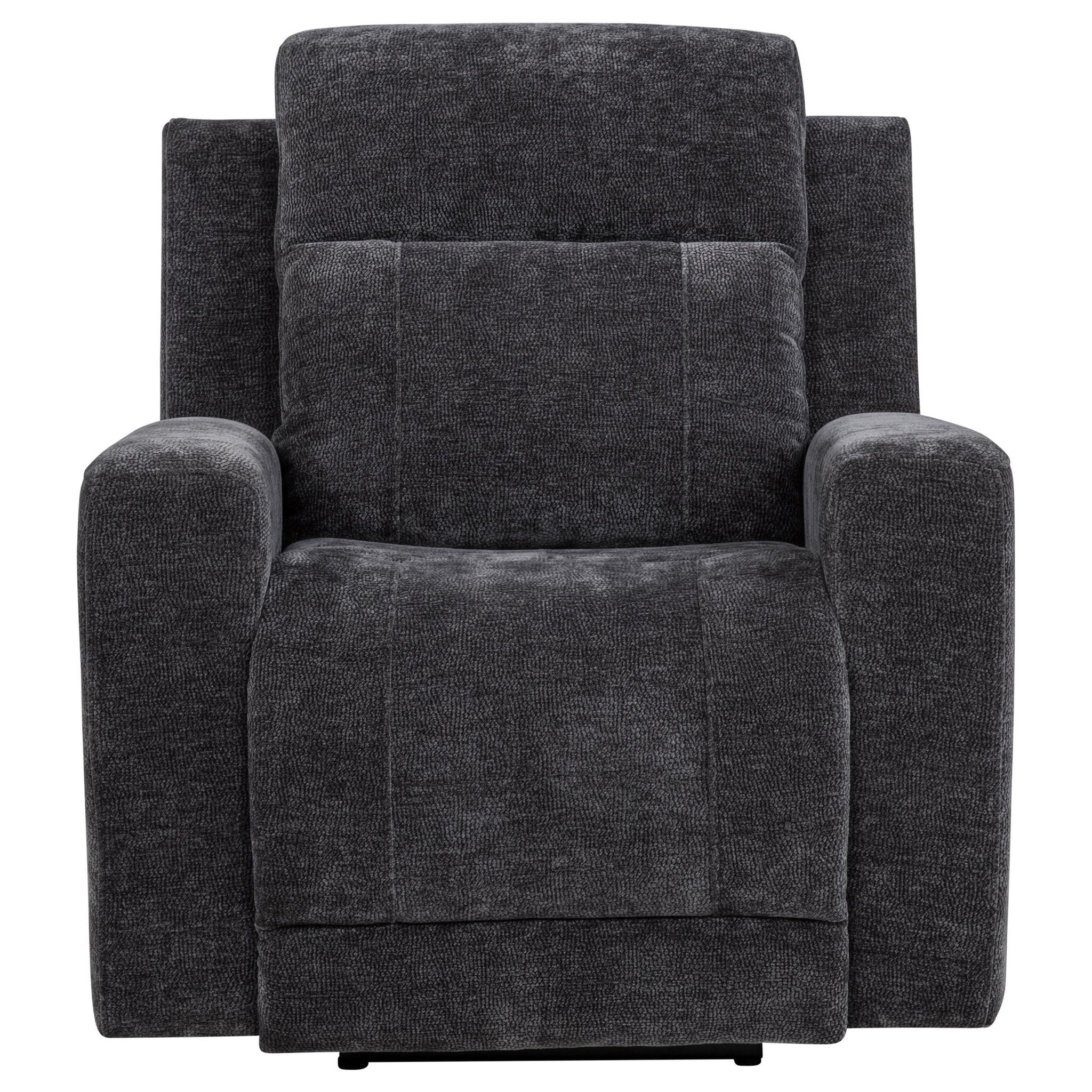 Kennett Chenille Upholstered Power Recliner Chair Dark Grey