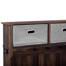 Hall Tree With 6 Hooks And Hinged Lid, Coat Hanger, Storage Bench, 3 In 1 Design