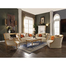Daesha - Sofa With 8 Pillows - Tan Flannel & Antique Gold