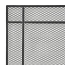 Markus - Modern Single Panel Iron Firescreen Black Brushed Silver