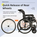 Premium Lightweight Foldable Transport Wheelchair For Adults