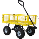 Heavy Duty Steel Garden Cart With Mesh Sides