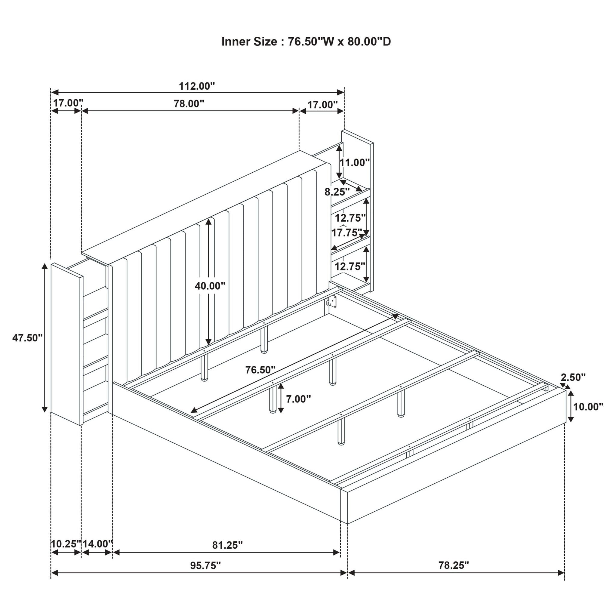 Arielle 4-piece Eastern King Bedroom Set Light Oak