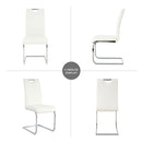 Modern Dining Chairs With Padded Seat And Metal Legs