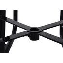 Square Outdoor Steel Picnic Table, With Umbrella Pole