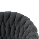 Modern Simple Linen Dining Chair With Plated Metal Legs (Set of 2)