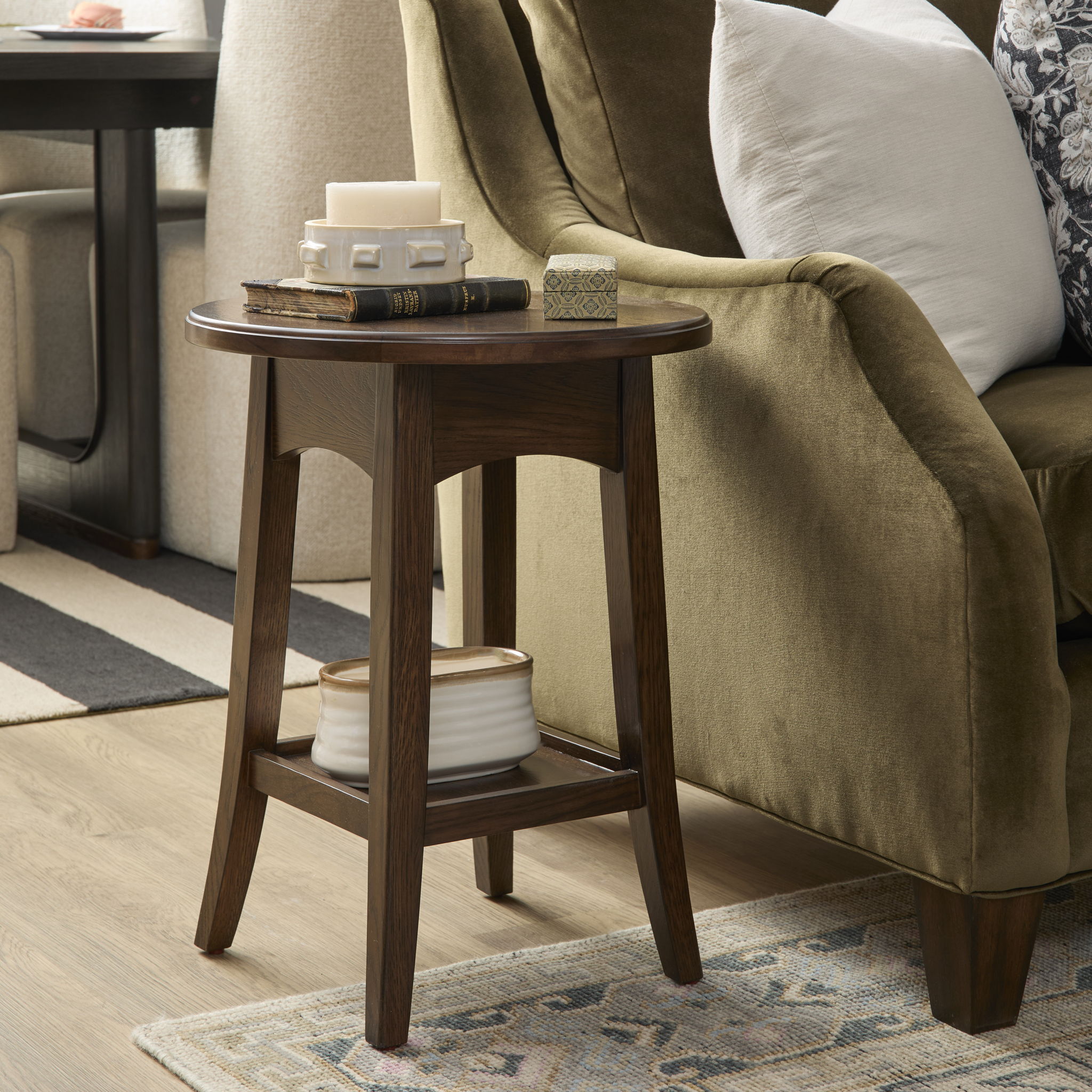 Sylvie - Accent Table - Dark Brown
