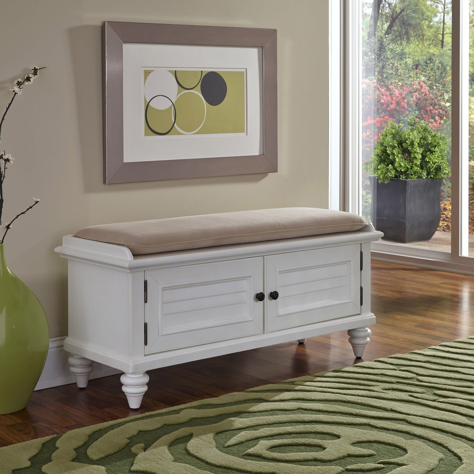 Bermuda - Storage Bench - White